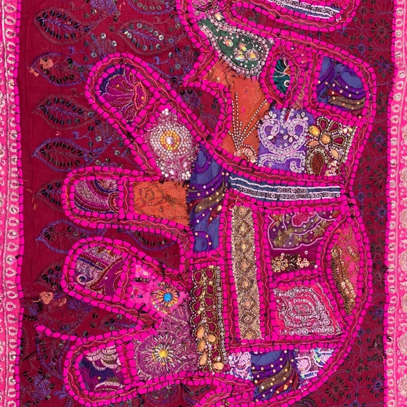 Embroidered Bohemian Style Wall Hanging - Picture 5 of 8